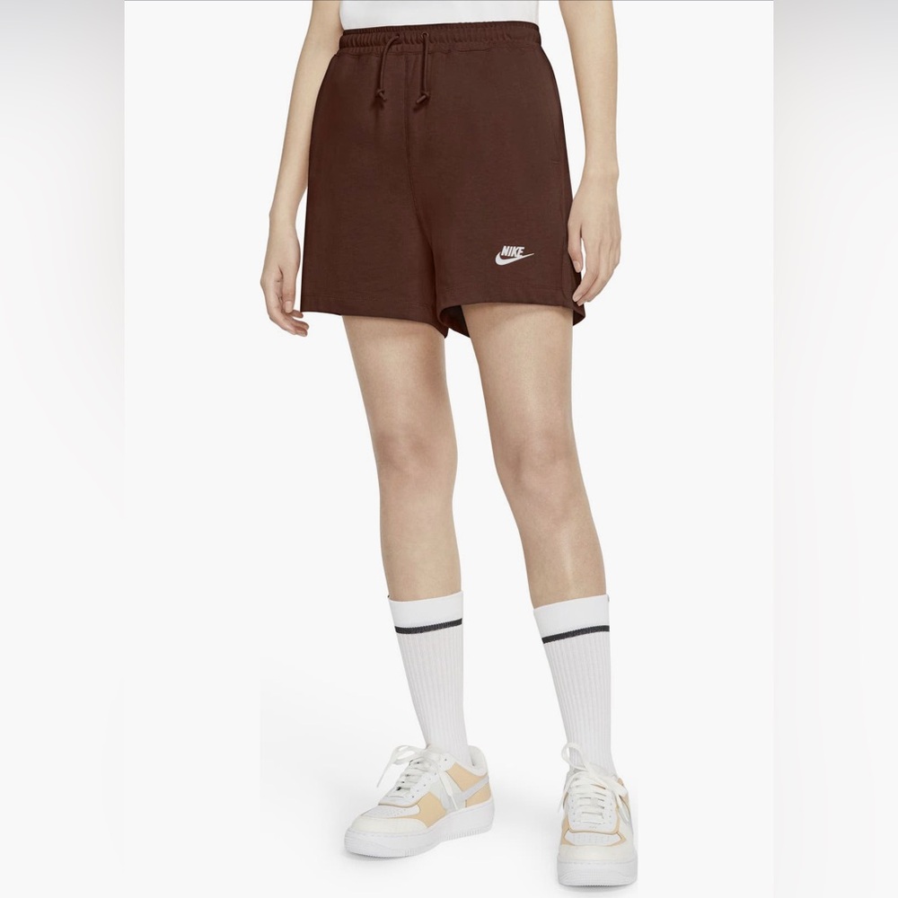 Nike Women's Chocolate Brown Jersey Shorts
